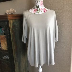 Light Gray Perfect Pico 3/4 Sleeve Top